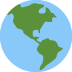 🌎 Globe montrant les Amériques Emoji Signification