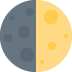 🌓 Premier quartier de lune Emoji Signification
