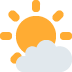 🌤 Soleil derrière un petit nuage Emoji Signification