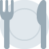 🍽 Fourchette et couteau avec assiette Emoji Signification