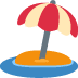 🏖 Plage avec parasol Emoji Signification