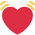 💓 Cœur battant Emoji Signification
