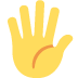 🖐 Main avec les doigts écartés Emoji Signification