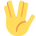 🖖 Salut Vulcain signification emoji