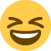 😆 Visage souriant et louchant Emoji Signification
