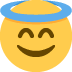 😇 Visage souriant avec halo Emoji Signification