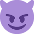 😈 Visage souriant avec des cornes Emoji Signification