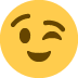 Visage qui fait un clin d’œil 😉 signification de l’emoji