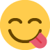 😋 Visage savourant de la nourriture Emoji Signification