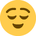 😌 Visage soulagé Emoji Signification