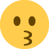 😗 Visage qui s’embrasse Emoji Signification