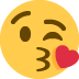 😘 Visage faisant un baiser Emoji Signification