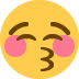 😚 Visage qui s’embrasse avec les yeux fermés Emoji Signification