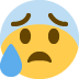 😰 Visage anxieux en sueur Emoji Signification