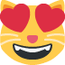 😻 Chat souriant aux yeux de cœur Emoji Signification