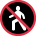 🚷 Interdit aux piétons Emoji Signification